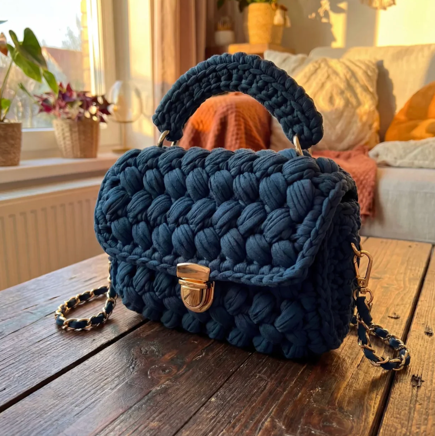 Aurex Signature Knit Handbag
